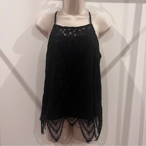 No Boundaries Whimsigoth Boho Layered Lace Grunge Racerback Sleeveless Cami